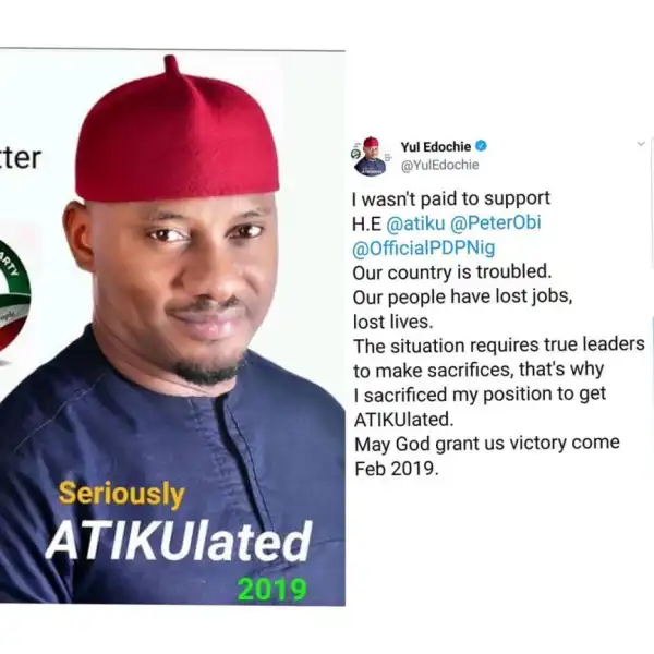 See Why Yul Edochie Is Supporting Atiku And Peter Obi